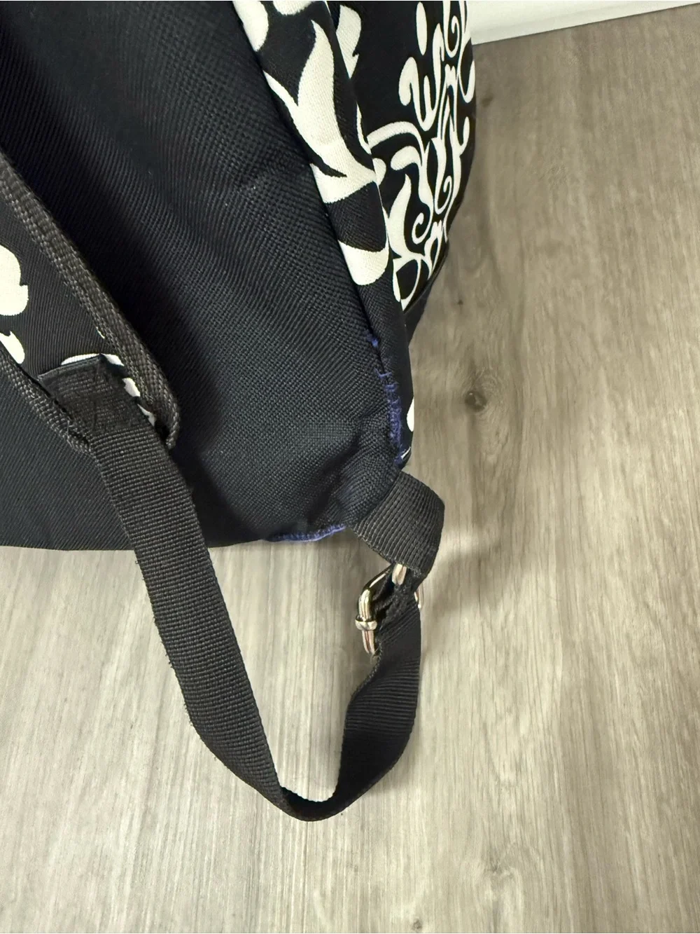 NGIL Black & White Damask Tennis Racquet Backpack Bag